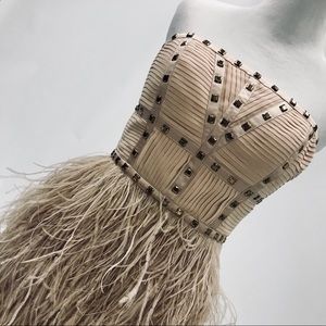 Bebe Studded Feather Dress Small